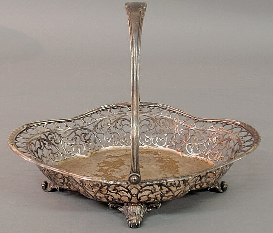 Sterling silver cake basket late 156d7e