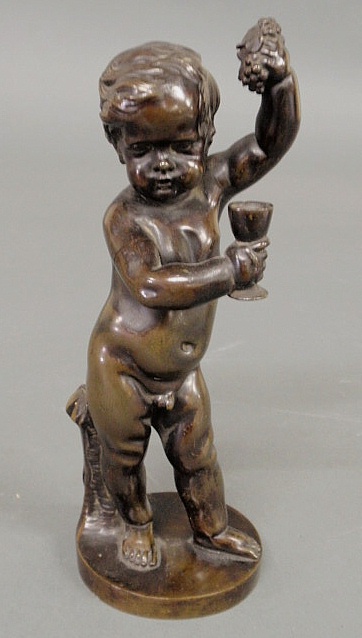 Bronze figure of an infant Bacchus.