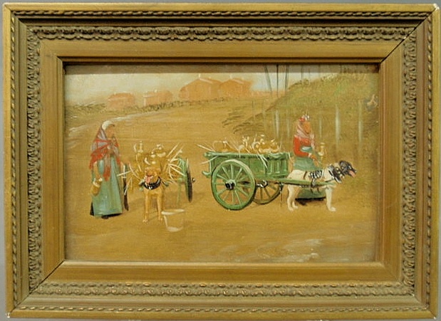 Miniature Continental oil on panel 156db3