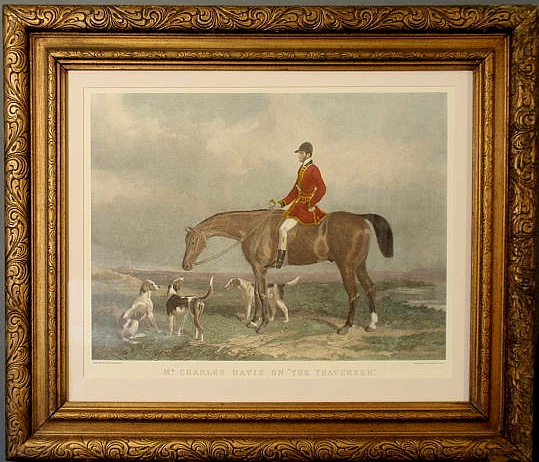 Framed equine print "Mr. Charles