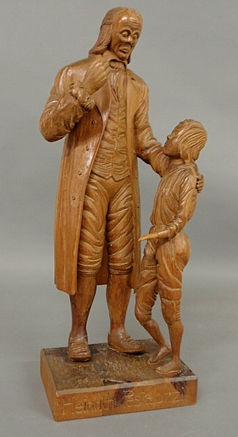 German carved pine figure of a