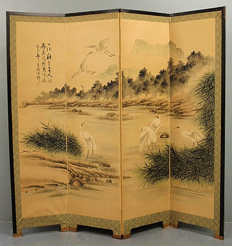 Chinese four paneled room screen 156e26