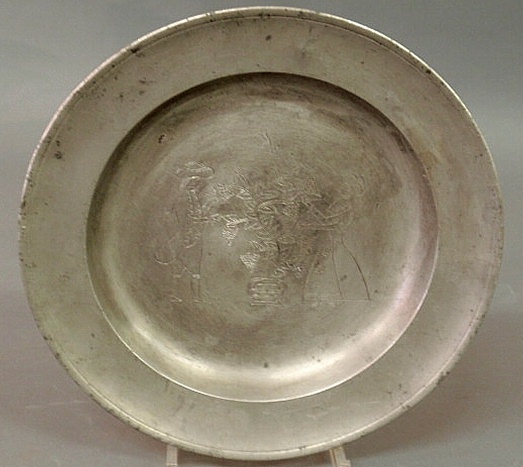 Continental pewter plate probably 156e4d