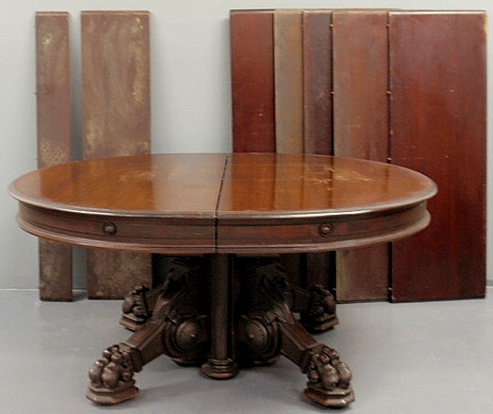 Victorian walnut banquet table