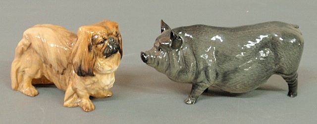 Royal Doulton gray pig #HN1012