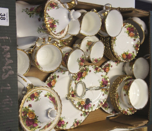 Large Tray of Royal Albert Old