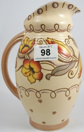 Charlotte Rhead Jug decorated with Flowers
