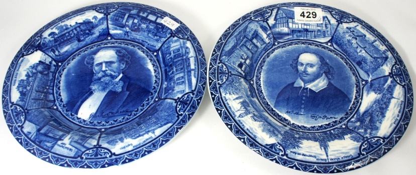 Pair of Opaque China Blue and White