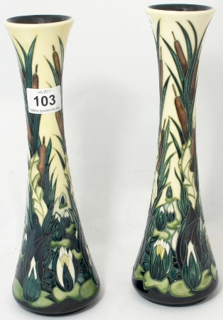 Moorcroft Pair of Vases depicting