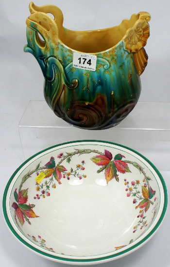 Minton Majolica Planter Art Noveau 1570c5