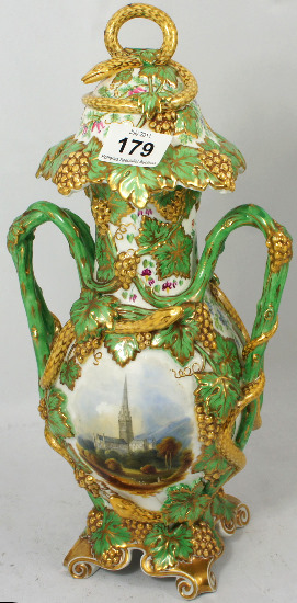 19th Century Porcelain Two Handled 1570ca