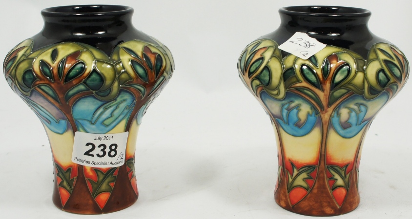 Pair Moorcroft Vases decorated 1570f7