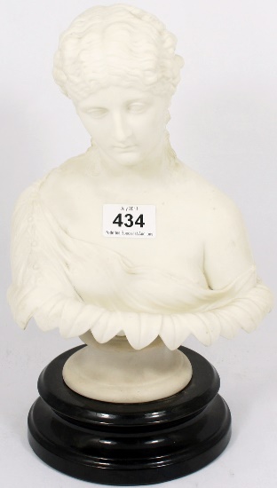 A Parian Ware Bust of a Lady unmarked 15718a