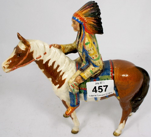 Beswick Mounted Indian on Skewbald 157195