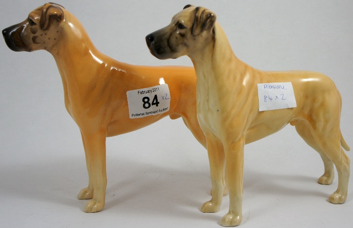 Beswick 2 x Great Dane ''Ruler