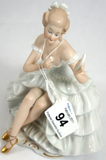 Wallendorf Figure of a Seated Ballerina