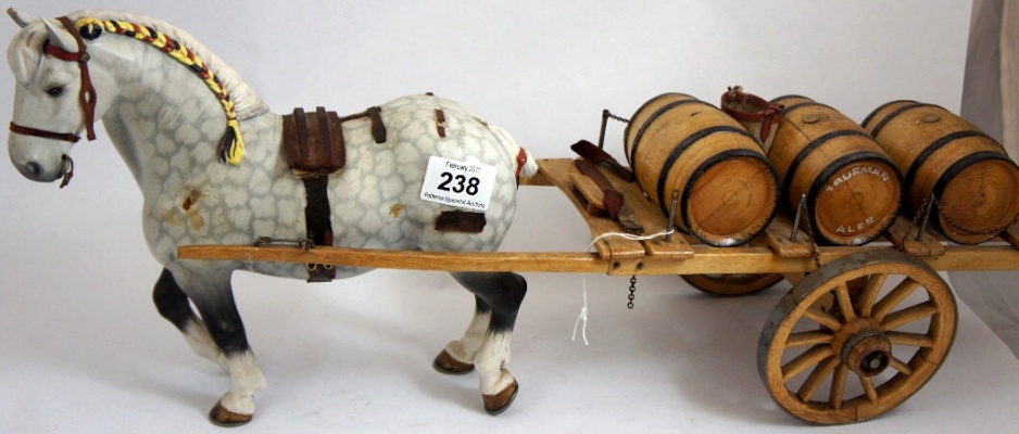 Large Beswick Percheron Harnessed