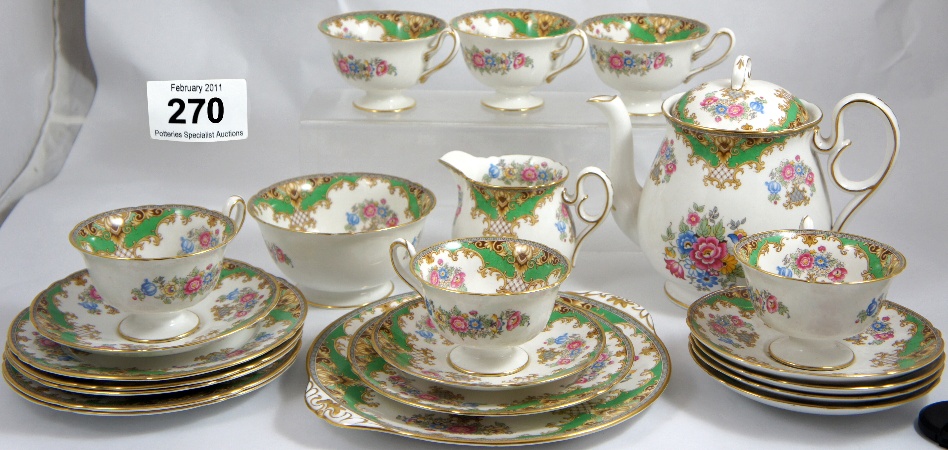 Shelley China Teaset decorated