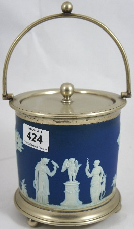 Wedgwood Dark Blue Jasperware Biscuit