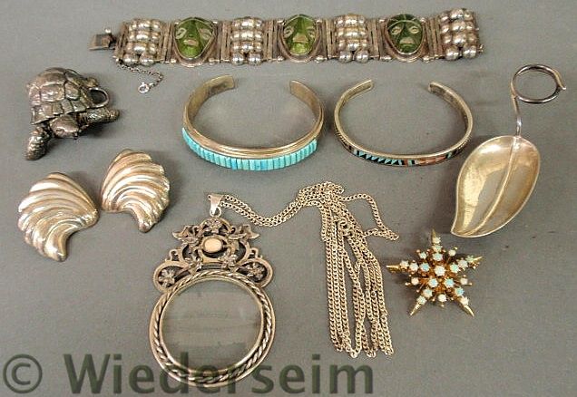 Group of sterling silver and Mexican 157481