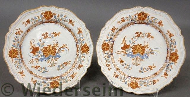 Pair of French faience plates 18th