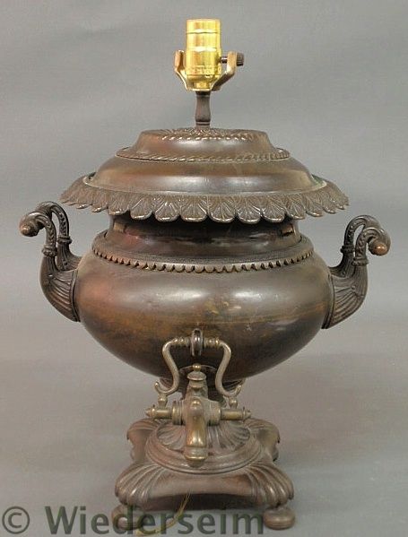 Brass hot water urn converted to 1574ad