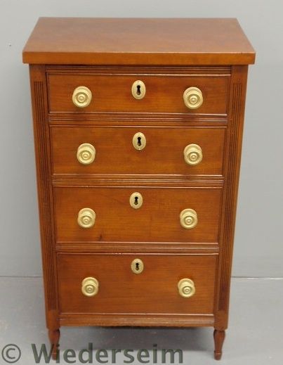 Miniature Sheraton cherry chest 1574bd