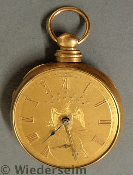 Men's 18k gold cased pocket watch