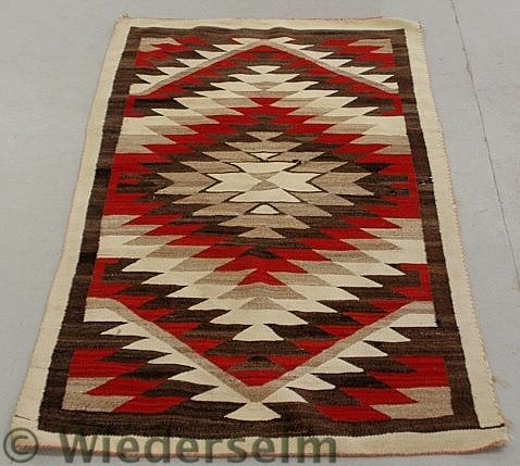 Colorful Navajo blanket with overall