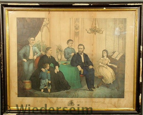 Large framed and colored print 1574e2
