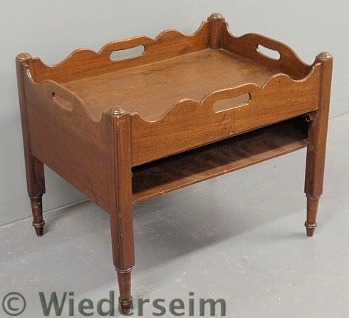 Sheraton mahogany tray-top stand 19th