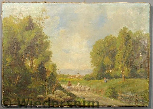 Unframed oil on canvas painting 157507