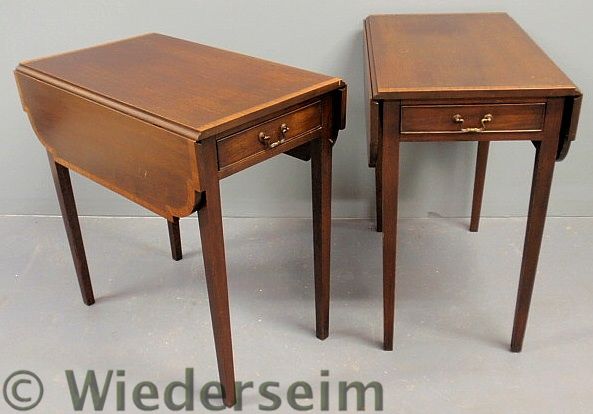 Pair of Hepplewhite inlaid mahogany 15754b