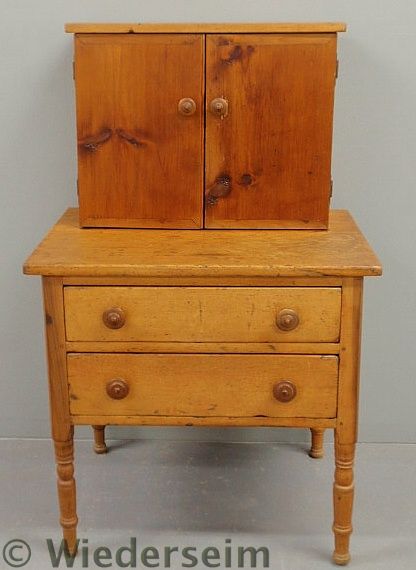 Continental pine two-part cabinet