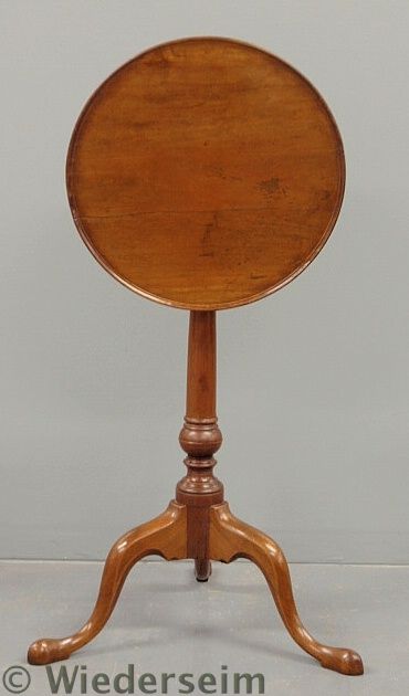 Cherry and walnut candlestand c 1780 157554