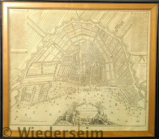 Framed map of the City of Amsterdam 157580