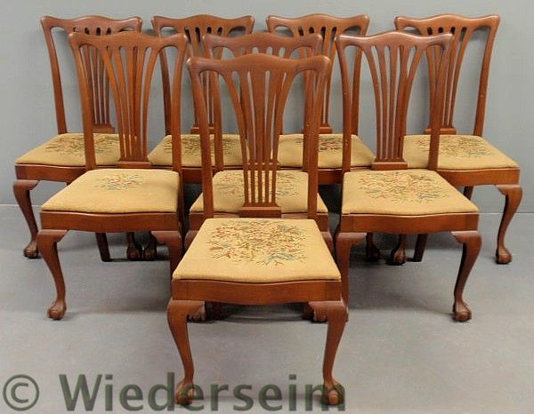 Set of eight mahogany Chippendale 157588