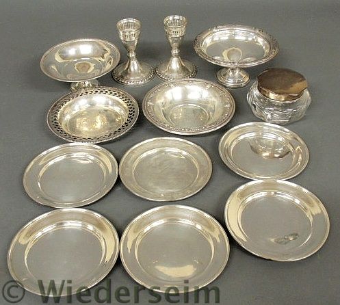 Group of sterling silver tableware 1575b4