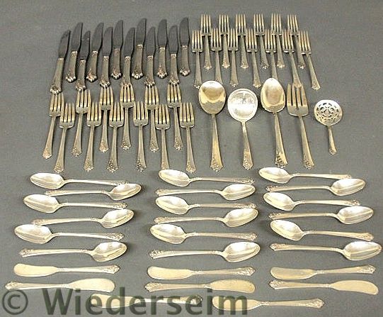 Sterling silver flatware service by