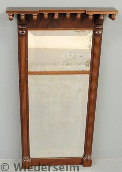 Sheraton mahogany mirror c.1820