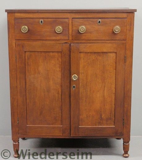 Walnut jelly cupboard c 1830 with 1575c9