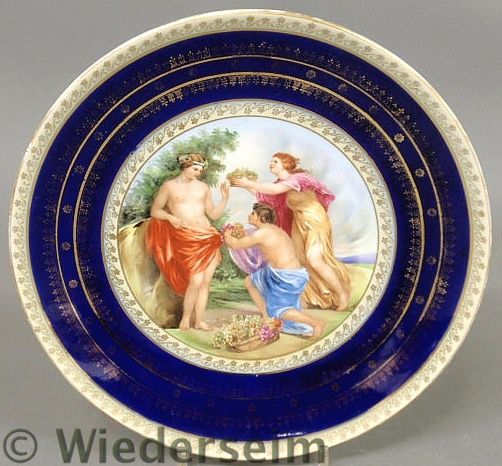 Vienna porcelain charger late 19th 1575d5