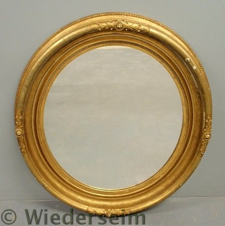 Oval gilt framed mirror c.1840 with