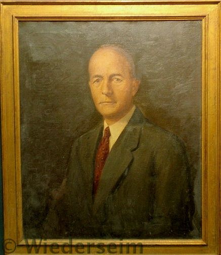 Oil on canvas portrait of Edwin