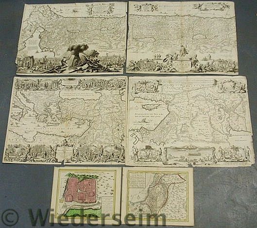 Group of six maps of the Holy Lands 15760f