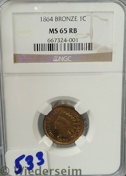 1864 Indian Head Penny MS 65 157672