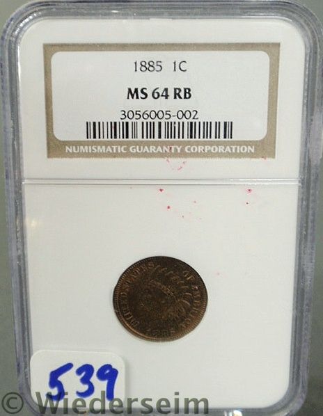 1885 Indian Head Penny MS 64