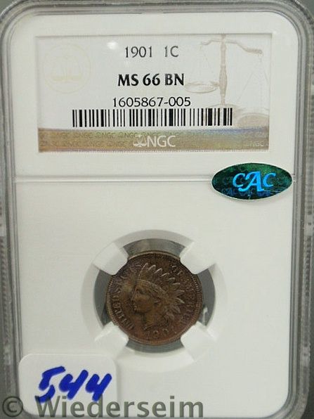 1901 Indian Head Penny MS 65 15767d