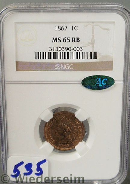 1867 Indian Head Penny MS 65 157674