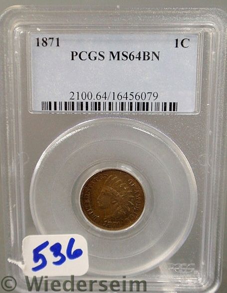 1871 Indian Head Penny PCGS 64 157675